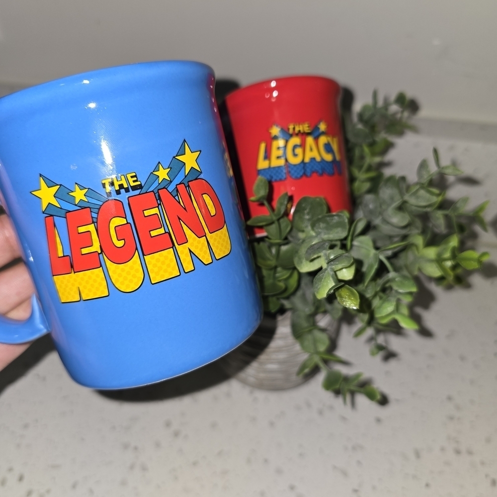 Hallmark The Legend and The Legacy Mug Set - Blue and Red - Picture 5 of 9